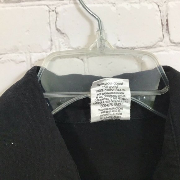 M Mac Fish Print Sleeveless Black Button Up Dress - Picture 4 of 4